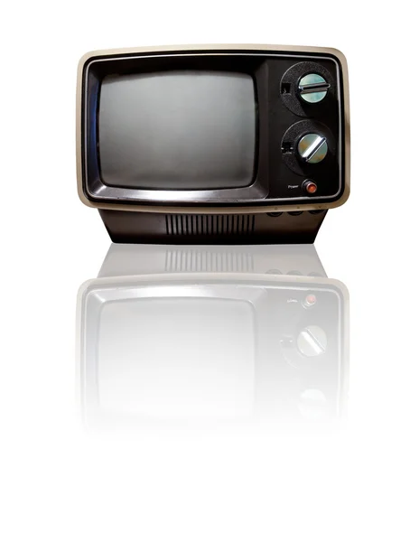 Ретро-телевизор с отражением — стоковое фото