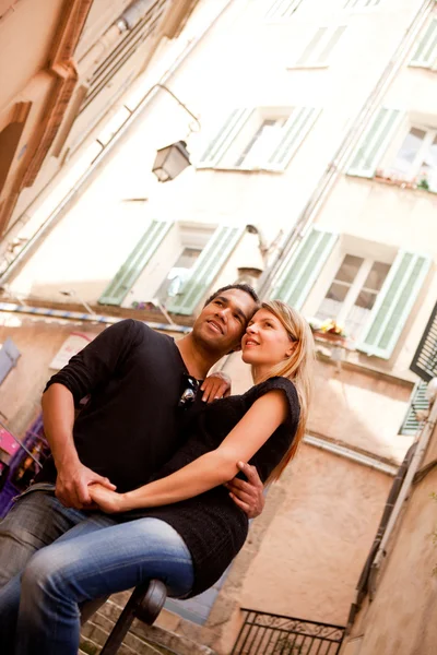Casal estilo de vida francês — Fotografia de Stock