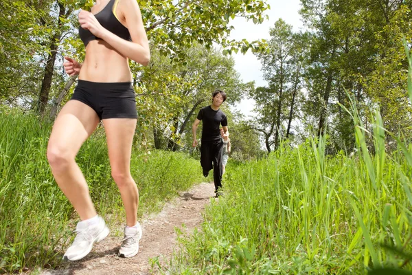 健康の森でジョギング — ストック写真
