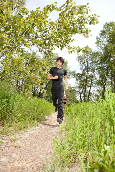 Jogging consciente de saúde — Fotografia de Stock