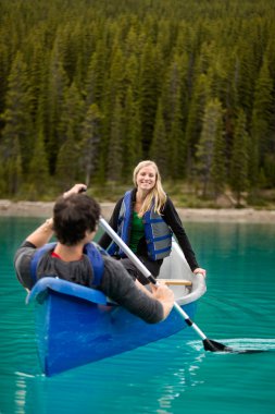 Canoe Couple clipart