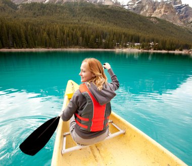 Canoe Woman Detail clipart