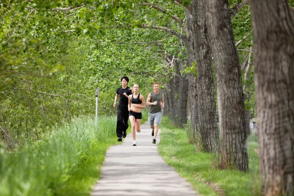 Amici che fanno jogging — Foto Stock