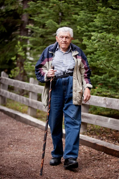 Anciano caminando — Foto de Stock