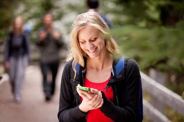 stock image Woman Text Phone