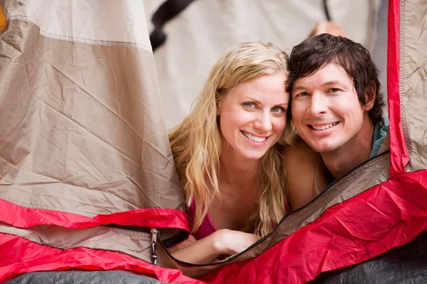 Summer Camping Couple — Stock Photo, Image