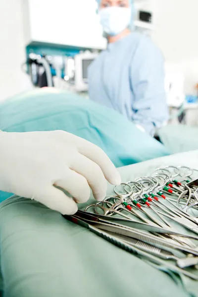 Detalhes dos instrumentos de cirurgia — Fotografia de Stock