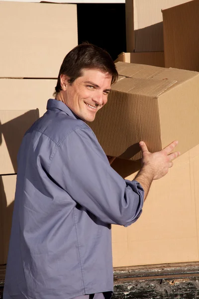 Pohyblivé kartonové krabice — Stock fotografie