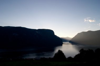Evening Fjord View clipart