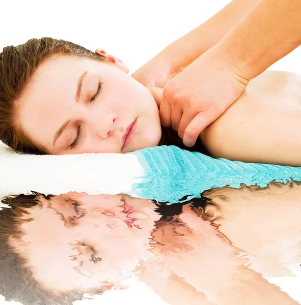 Massage reflectie — Stockfoto