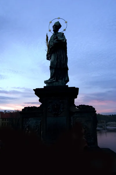 Charles bridge heykeli — Stok fotoğraf