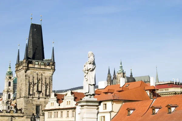 Praga paisagem do telhado — Fotografia de Stock