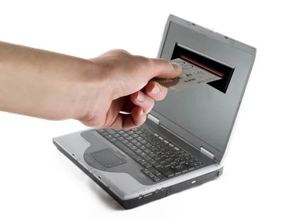 Online bankkártyás fizetés — Stock Fotó