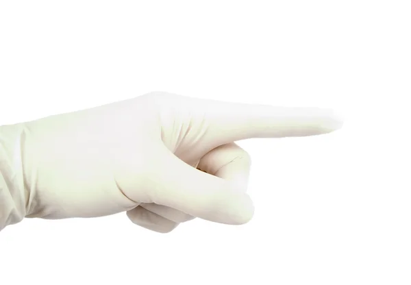 ラテックス手袋の手 — ストック写真