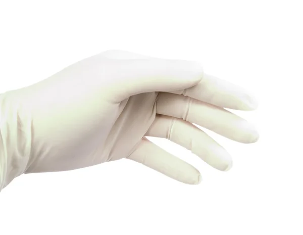 Latex rukavice na ruce — Stock fotografie