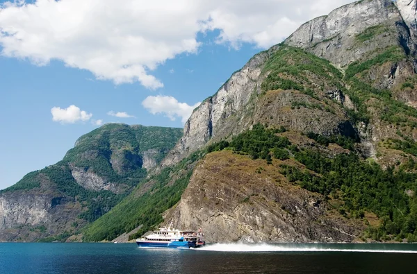 Fähre auf dem Fjord — Stockfoto