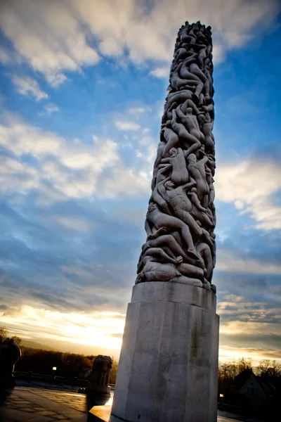 Vigeland park monolit — Stockfoto