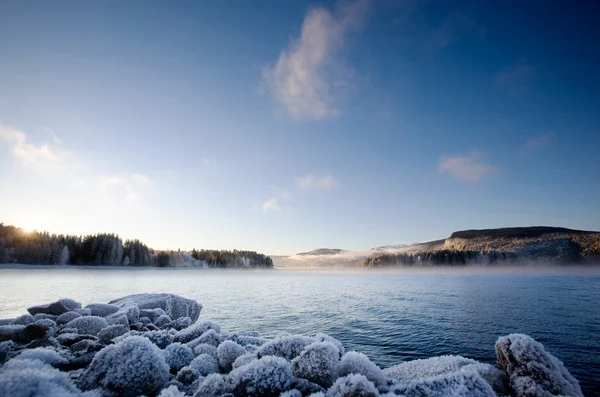 Zima fiord — Zdjęcie stockowe