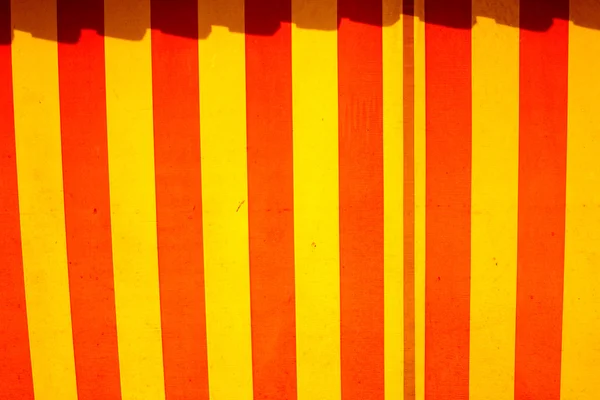 Circus Tent Red Orange And Yellow Stripped Pattern Blue Sky Stock