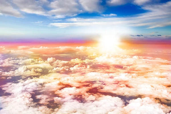 Por do sol aéreo — Fotografia de Stock