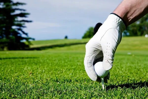 Mão de golfe Tee — Fotografia de Stock