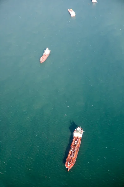 空中的远洋油轮 — 图库照片