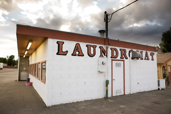 Vintage launderette — Stok fotoğraf