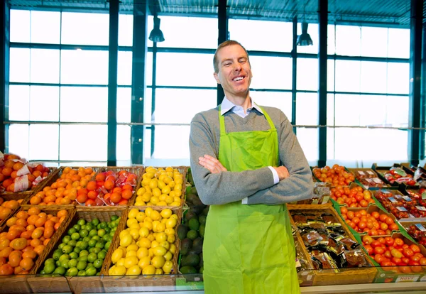 Kruidenier en supermarkt eigenaar — Stockfoto