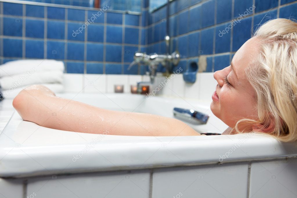 Woman in Relaxing Bath