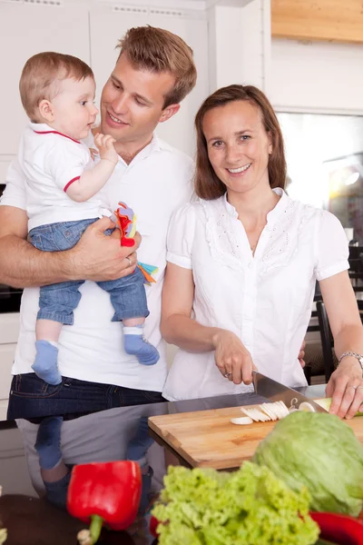 Young Family at Home — Stock Photo, Image