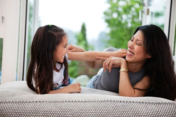 Playful mother and daughter — Stock Photo, Image