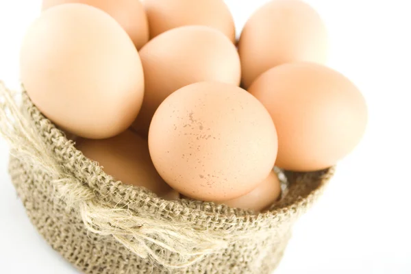Wiele jaj są w worku — Zdjęcie stockowe