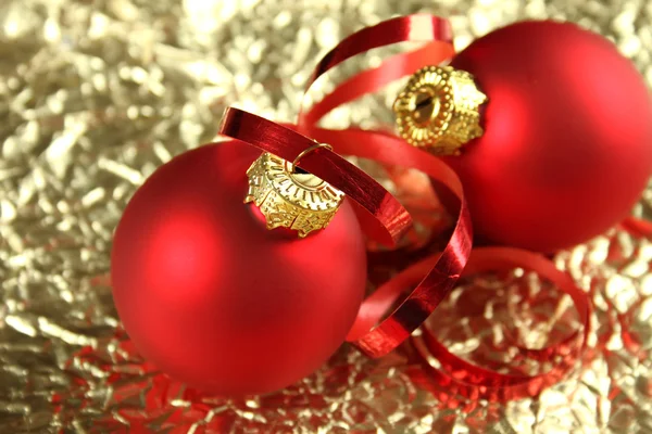 赤いクリスマス ボール x の背景 — ストック写真