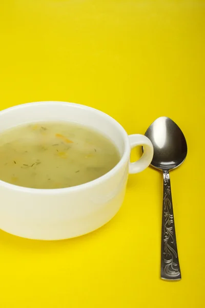 Суп из тарелок — стоковое фото