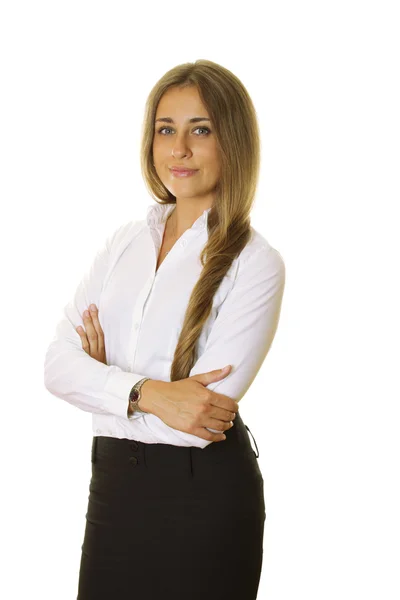Businesswoman with her arms crossed — Stock Photo, Image