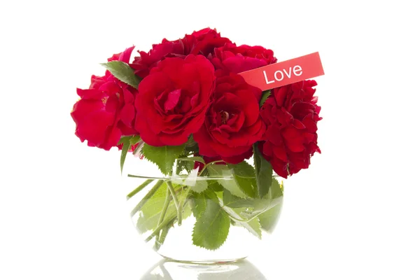Μπουκέτο με κόκκινα τριαντάφυλλα — Φωτογραφία Αρχείου