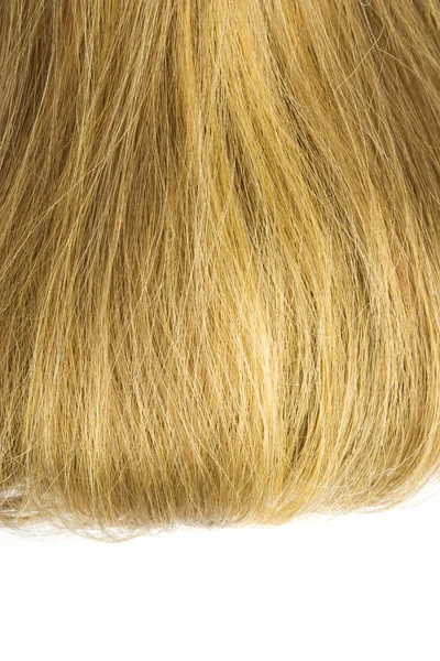 Blond włosy, na białym tle — Zdjęcie stockowe