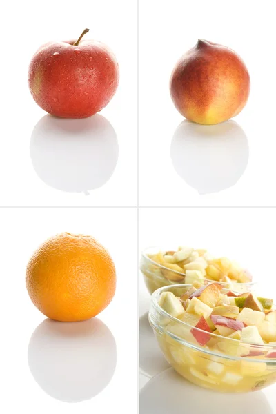 Obst und Obstsalat — Stockfoto