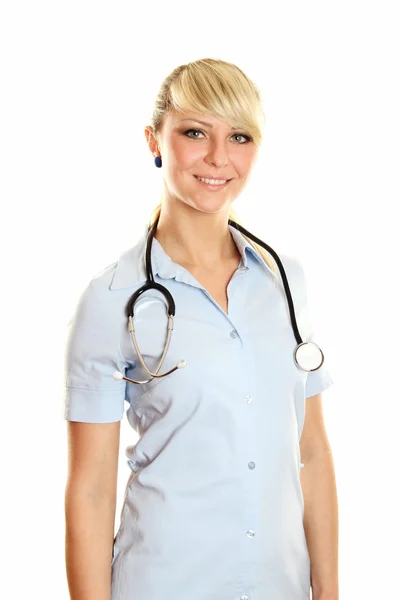 Detail ženského lékaře s úsměvem — Stock fotografie