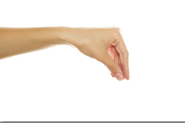 Placement ou pincement signe de la main — Photo