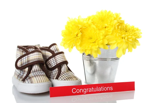 Cartão de congratulações do recém-nascido — Fotografia de Stock