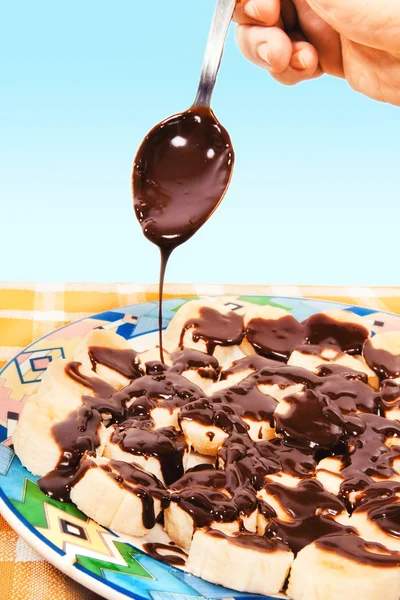 Čokoládové kryté čokoládová na desce — Stock fotografie