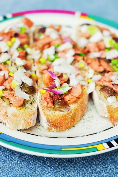 Open faced sandwiches — Stock Photo, Image