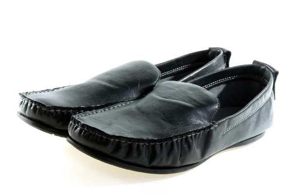 Черная элегантная мужская обувь — стоковое фото