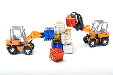 Model toy trucks shifted gifts clipart