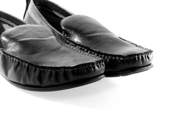 Černé elegantní mužské boty — Stock fotografie