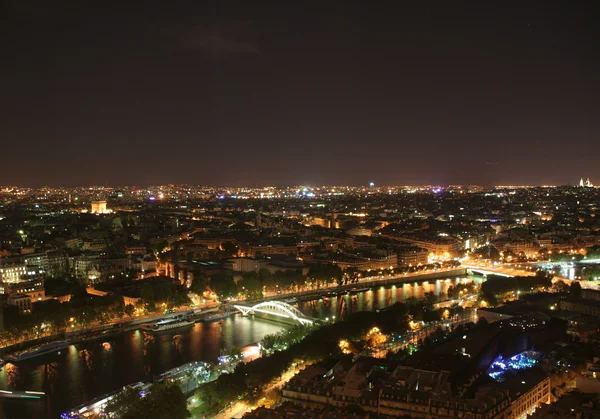 パリ。夜景 ストック画像