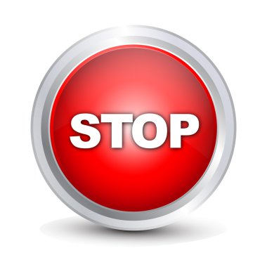 Stop sign.button. clipart