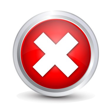 Rejected button clipart