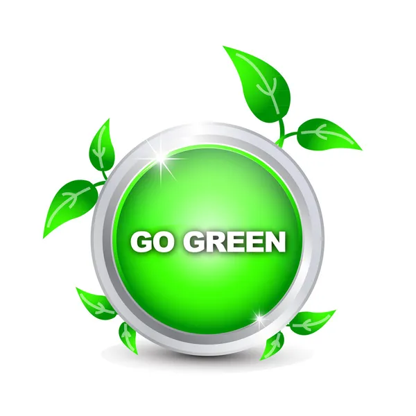 "Go Green "-knappen — Stock vektor